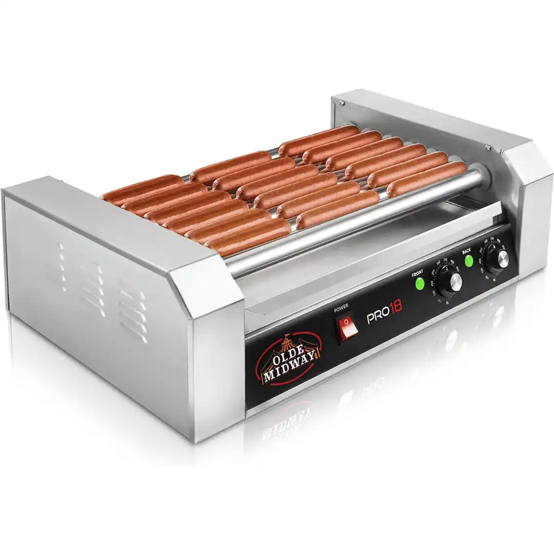 ElectricGrill in acciaio con rulli rotanti
